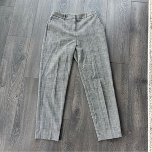 BOSS Patterned Black and White Straight Leg Work Pants